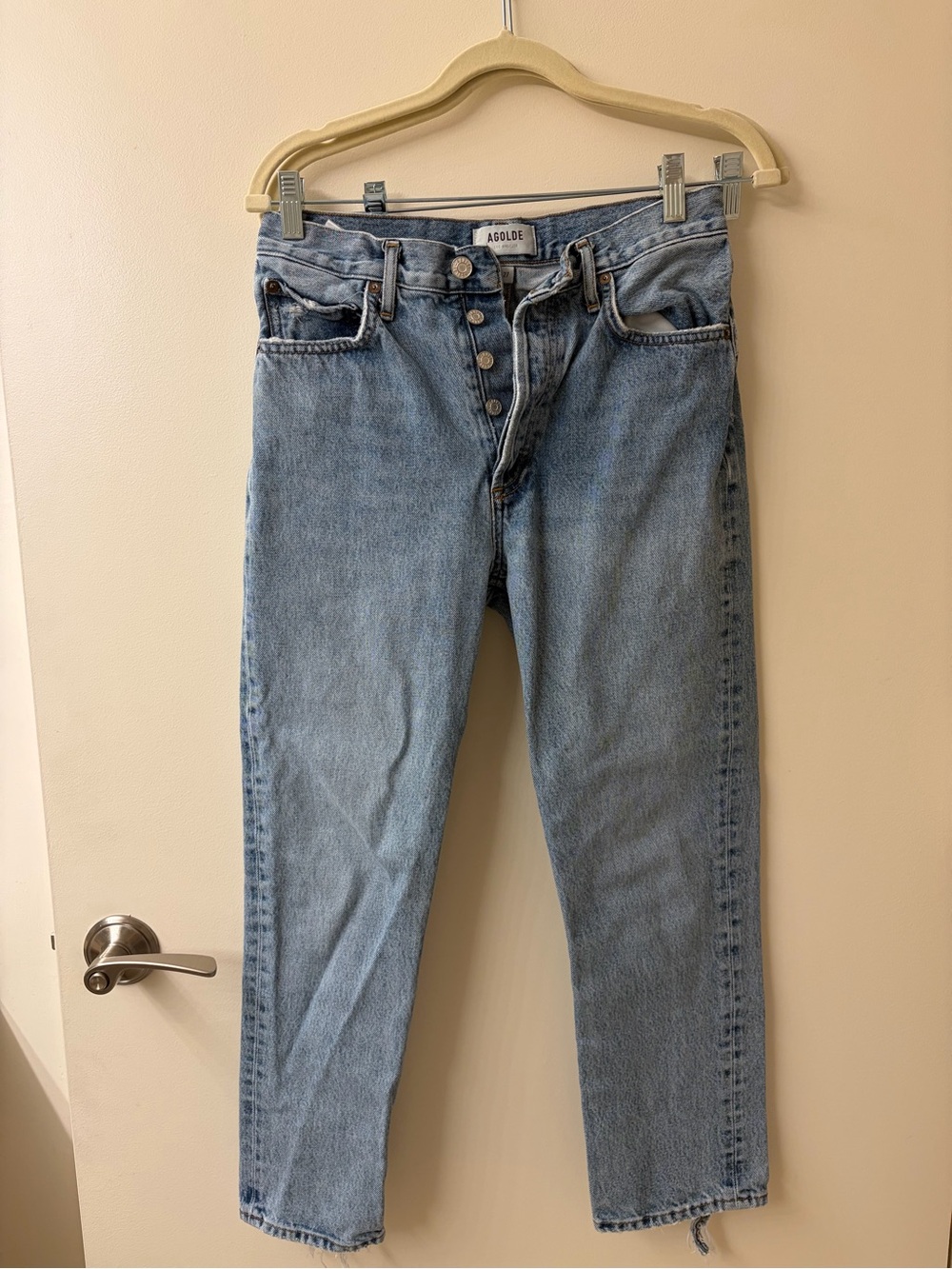 Agolde Light Blue Slim Straight Jeans (fits like 25/26)